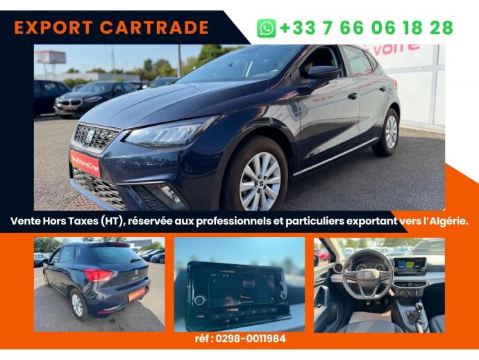 SEAT IBIZA MOVE 1.0 MPI 80cv Prix affiché HORS TAXES special export DEPUIS LA FRANCE