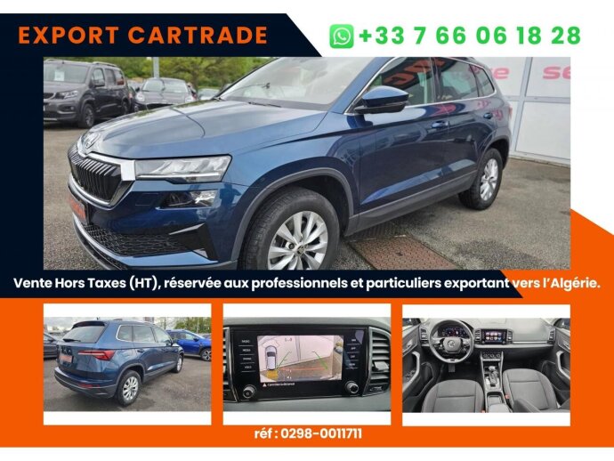 SKODA KAROQ AMBITION 1.5 TSI 150cv DSG7 Prix affiché HORS TAXES special export DEPUIS LA FRANCE