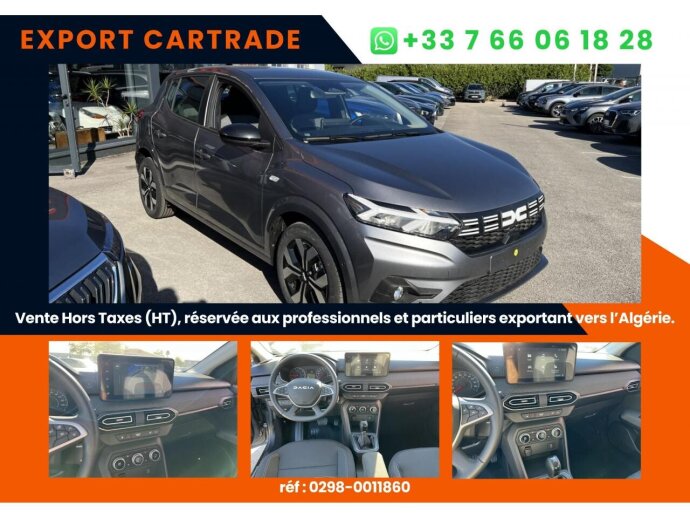DACIA SANDERO Journey 1.0 TCe 90cv CVT Prix affiché HORS TAXES special export DEPUIS LA FRANCE
