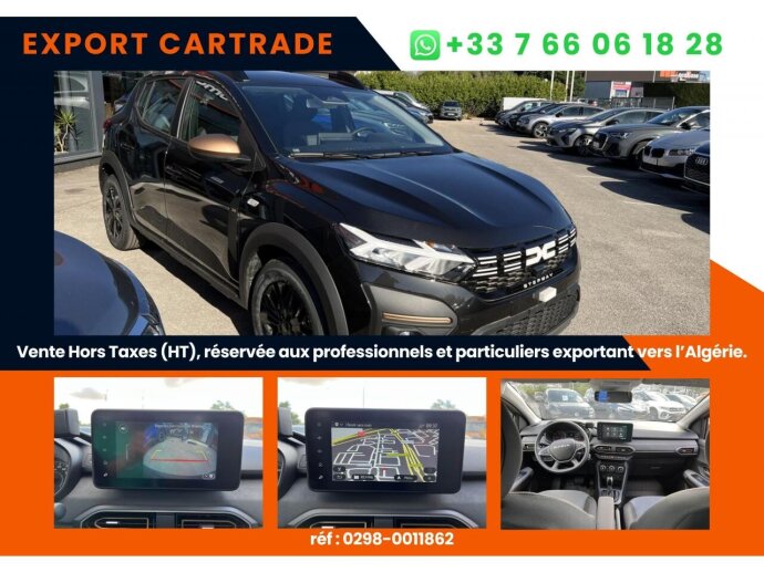 DACIA SANDERO Stepway Extême 1.0 TCe 90cv CVT Prix affiché HORS TAXES special export DEPUIS LA FRANCE