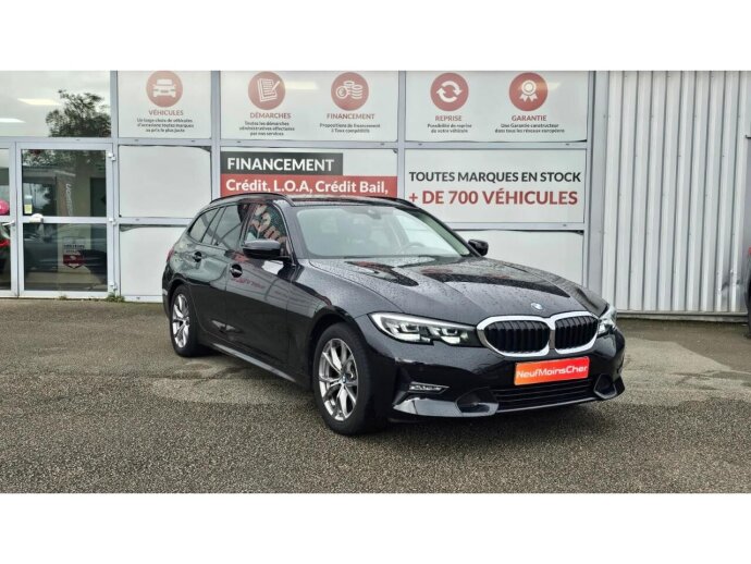 BMW serie 3 touring Lounge 318DA + Attelage Elec + Sellerie Cuir + Sièges AV Chauffants + HIFI 10HP + Alarme
